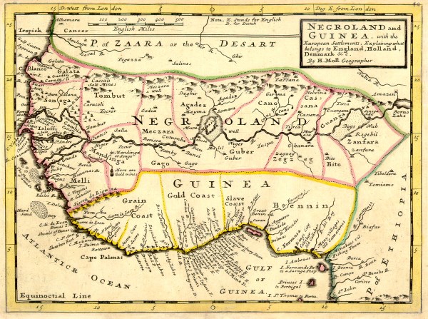 Negroland and Guinea with the European Settlements, 1736
